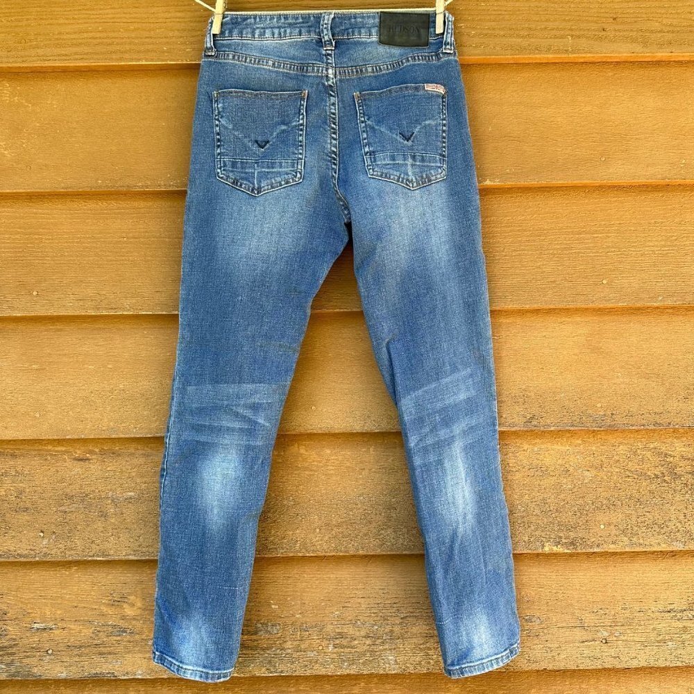 Hudson Skinny Mid-Rise Blue Medium Blue Denim Girls Size 12 - Picture 7 of 12